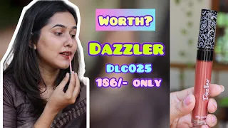Dazzler new hyped lipstick|dlco25 hazelnut|review|swatch without filter#trending #makeup #lipstick