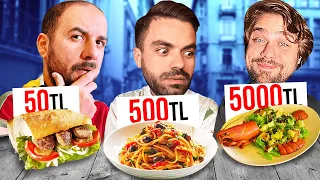 50TL vs 500TL vs 5000TL' lik Öğle Yemeği - BİTİRMEK ZORUNDASIN