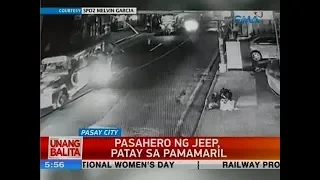 UB: Pasahero ng jeep, patay sa pamamaril