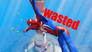 GTA 5 Epic Wasted Spider-Man Jumps/Fails Ep.123 (Fails, Funny Moments)