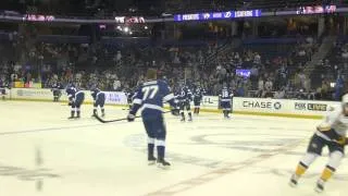 Tampa Bay Lightning Warm Ups from Penalty Box