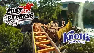 May 2019 Pony Express Roller Coaster On Ride Front Seat HD POV Knott's Berry Farm