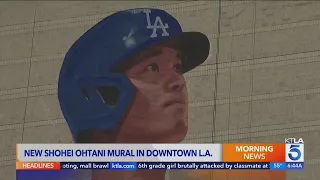 Mural of Dodgers slugger a hit in Little Tokyo