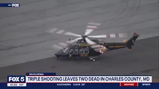 Triple shooting leaves 2 dead in Charles County; police searching for suspect | FOX 5 DC