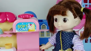 Baby Doll and Play doh Ice Cream car story music  ToyMong TV 토이몽 1080p