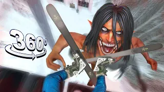 360º FEAR OF HEIGHTS!  ATTACK ON TITAN EREN EATS YOU! VR Experience