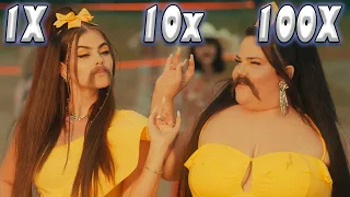 КЛИП на СКОРОСТИ 1X - 100X | LITTLE BIG - MOUSTACHE (feat. NETTA)