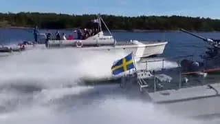 Torpedo boats with massive turbo engines. Built in the 40s and 50s and restored to original.