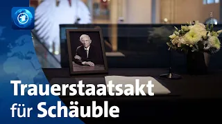 Im Bundestag fand ein Trauerstaatsakt für den verstorbenen Wolfgang Schäuble statt