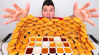 100 McDonald's Chicken Nugget Challenge • MUKBANG