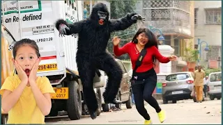 Reaction on @PrankBuzz - Gorilla Prank on Girls ।। Indian Prank Funny Videos