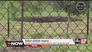 Sinkhole that swallowed Seffner man reopens