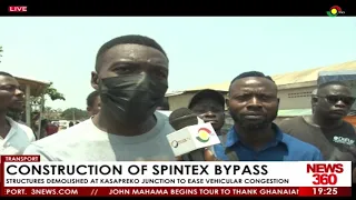 Construction of Spintex bypass : Structures demolished ease congestion