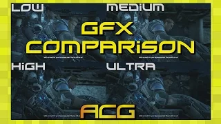 Gears of War Graphics Comparison - Xbox VS Low VS Medium VS High Vs Ultra