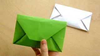 Origami: Briefumschlag falten. Leichtes Kuvert basteln mit Papier DIN A4 zum Muttertag, Valentinstag