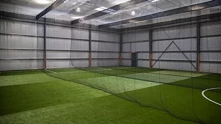 On Deck Sports: Fieldhouse Arena Artificial Turf & Custom Shell Netting Installation