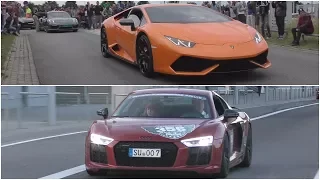 Lamborghini Huracán vs Audi R8 V10 Plus [Sound Comparison]
