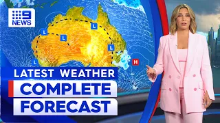 Australia Weather Update: Severe thunderstorm warnings for inland NSW | 9 News Australia