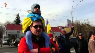 Протесты у российского посольства в Киеве