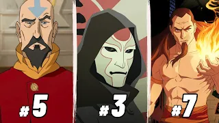 Ranking the Most Powerful Male Benders in Avatar