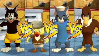 Tom and Jerry in War of the Whiskers Tom Vs Eagle Vs Duckling Vs Butch (Master Difficulty)