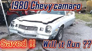 1980 Chevy Camaro revival first start in over a decade. Will it run?  second gen, F-body V8.