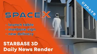 SpaceX Launch table columns, Starbase sign & new delivery , Boca Chica TX.  UPDATE May 18th 2021