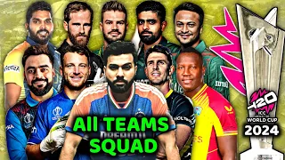 T20 World Cup 2024 All Teams Confirm Squad | Team India Squad | Comeback, Injured, Dropped Players