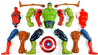 Assemble Spiderman VS Siren Head VS Hulk Smash Avengers Superhero Toys
