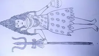 Shankar Bhagwan ka Chitra !! Shiva drawing !! very easy drawing !!