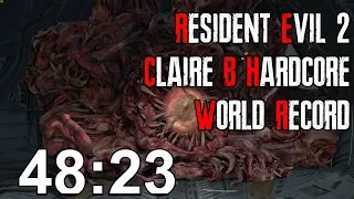 Resident Evil 2 Remake - Claire B Hardcore Speedrun World Record - 48:23