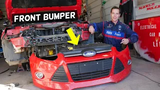 FORD FOCUS MK3 FRONT BUMPER COVER REMOVAL REPLACEMENT