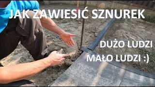 Jak zawiesić sznurki. Wyznaczamy wysokości i kładziemy Opaskę #brukarzbydgoszcz #brukarz #paving