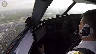 Azerbaijan Airlines Airbus A320 Cockpit Landing in Paris CDG out of Baku! [AirClips]