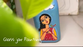 Glass jar painting | Painting | Art | Acrylic Painting |