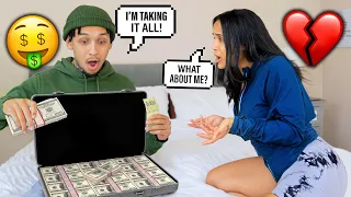 WINNING THE LOTTERY AND LEAVING MY WIFE PRANK *SHE CRIES*