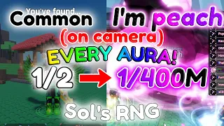 EVERY SINGLE NEW AURA + AURAS ON CAMERA! (1/2 TO 1/400M+) | Sol's RNG