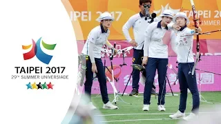 Korea v Chinese Taipei – recurve women’s team gold final | Taipei 2017 Universiade