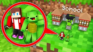 Mikey and JJ Found This TINY SECRET SCHOOL in Minecraft Challenge - Maizen