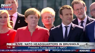 WATCH: Trump BLASTS Leaders @ NATO, Tells Them They Need to Pay Their Share (FULL SPEECH) - FNN