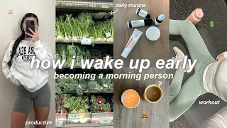 HOW I WAKE UP EARLY + WORKOUT EVERYDAY 🧸👟 *becoming a morning person* + productive daily routine