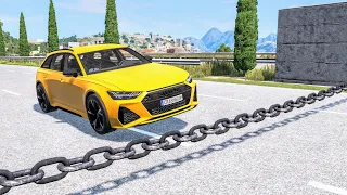 Cars vs Chain #1 – BeamNG Drive | CrashBoomPunk