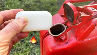 Just mix gasoline with soap and be amazed at the practical invention.