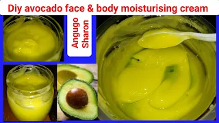 How to make avocado body lotion //DIY avocado cream for smooth & glowing skin