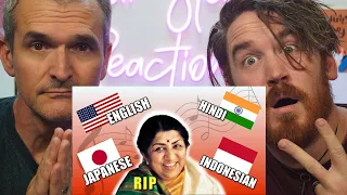 Lata Mangeshkar singing in 29 Languages REACTION!!!