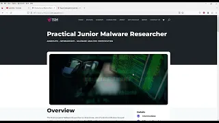 [Resources] "Practical Junior Malware Researcher" certification from TCM Security