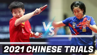 Sun Yingsha vs Zang Xiaotong | 2021 Chinese Trials (Group Stage)