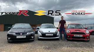 Hot Hatch Showdown - Civic Type R vs Clio 200 vs Mini JCW