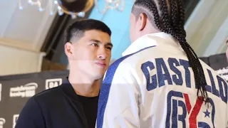 BEAST! - DMITRY BIVOL LOOKS DEEP INTO THE EYES OF LENIN CASTILLO IN FACE OFF / USYK v WITHERSPOON