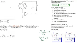 Op amp circuits - Example 3 Op-amp bridge amplifier (hard example)